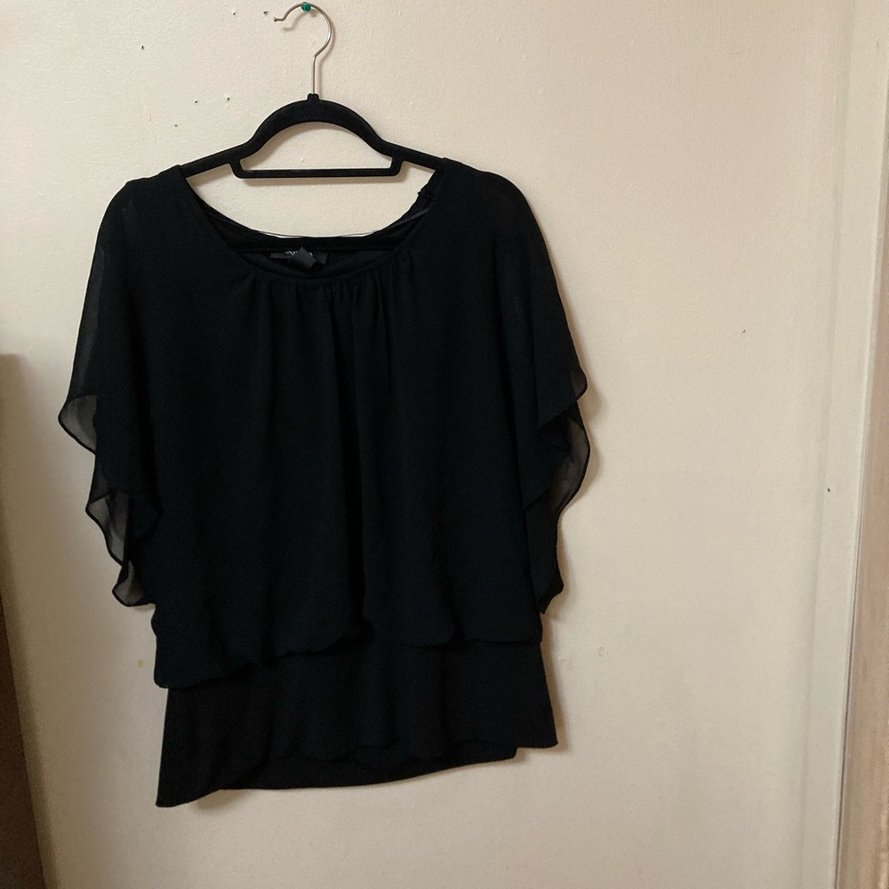 Style & Co. Short Sleeve Shirt with Sheer Sleeves Size 1X